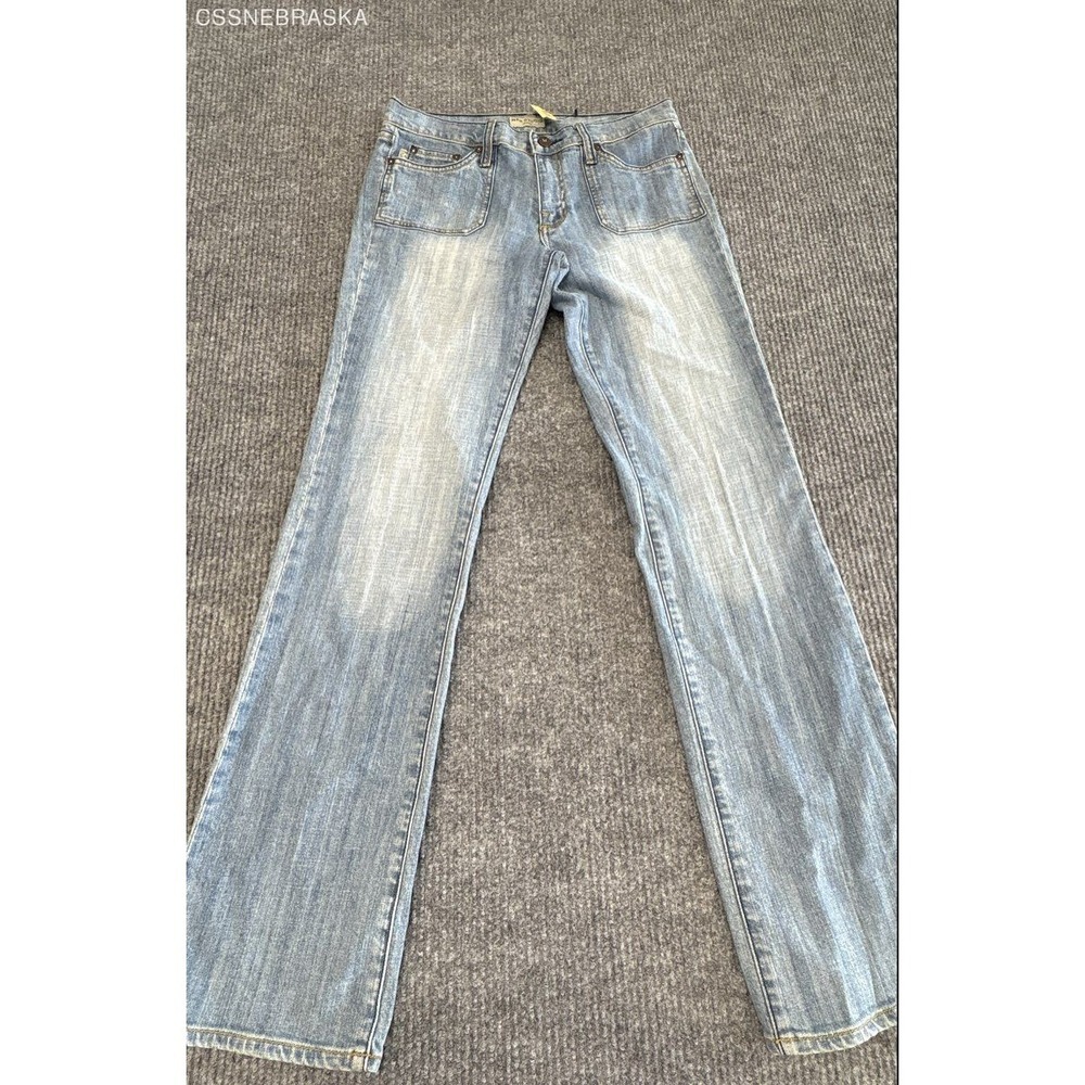 Max Studio Women's Light Wash Flare Jeans Vintage Y2K NWT Patch‎ Pockets Sz 8